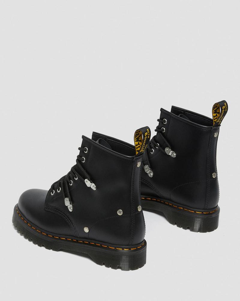 Dr Martens 1460 Bex Stud Leren Veterlaarzen Heren Zwart | NL 304XYU